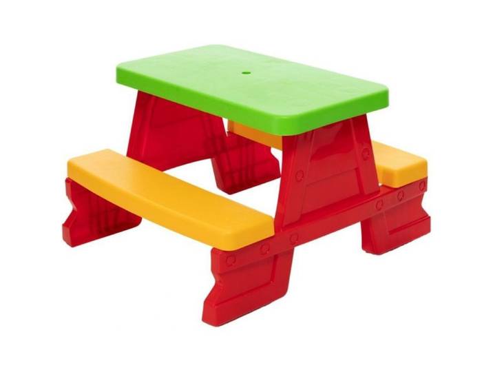 Ensemble table et bancs - KADAX - Dorex - Rouge - 1 table et 2 bancs - Pour enfants