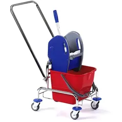 Floorstar EFA 20 D SOLID Einfachfahrwagen Einfachfahrwagen 1 x 17 l - verchromt mit Deichsel