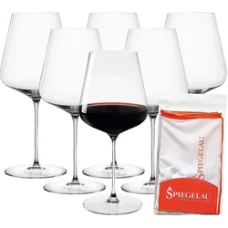 BORDEAUXGLÄSER + POLIERTUCH Definition transparent 750 ml 6er Set