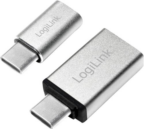 LogiLink USB 3.2 Gen 1 (USB 3.0) Adapter [1x USB-C Stecker - 1x USB 2.0 Buchse Micro-B, USB 3.2 Gen 1 Buchse A (USB 3.0)] AU0040