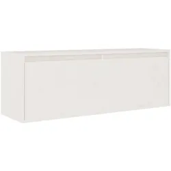 vidaXL Wandschrank Weiß 100x30x35 cm Massivholz Kiefer