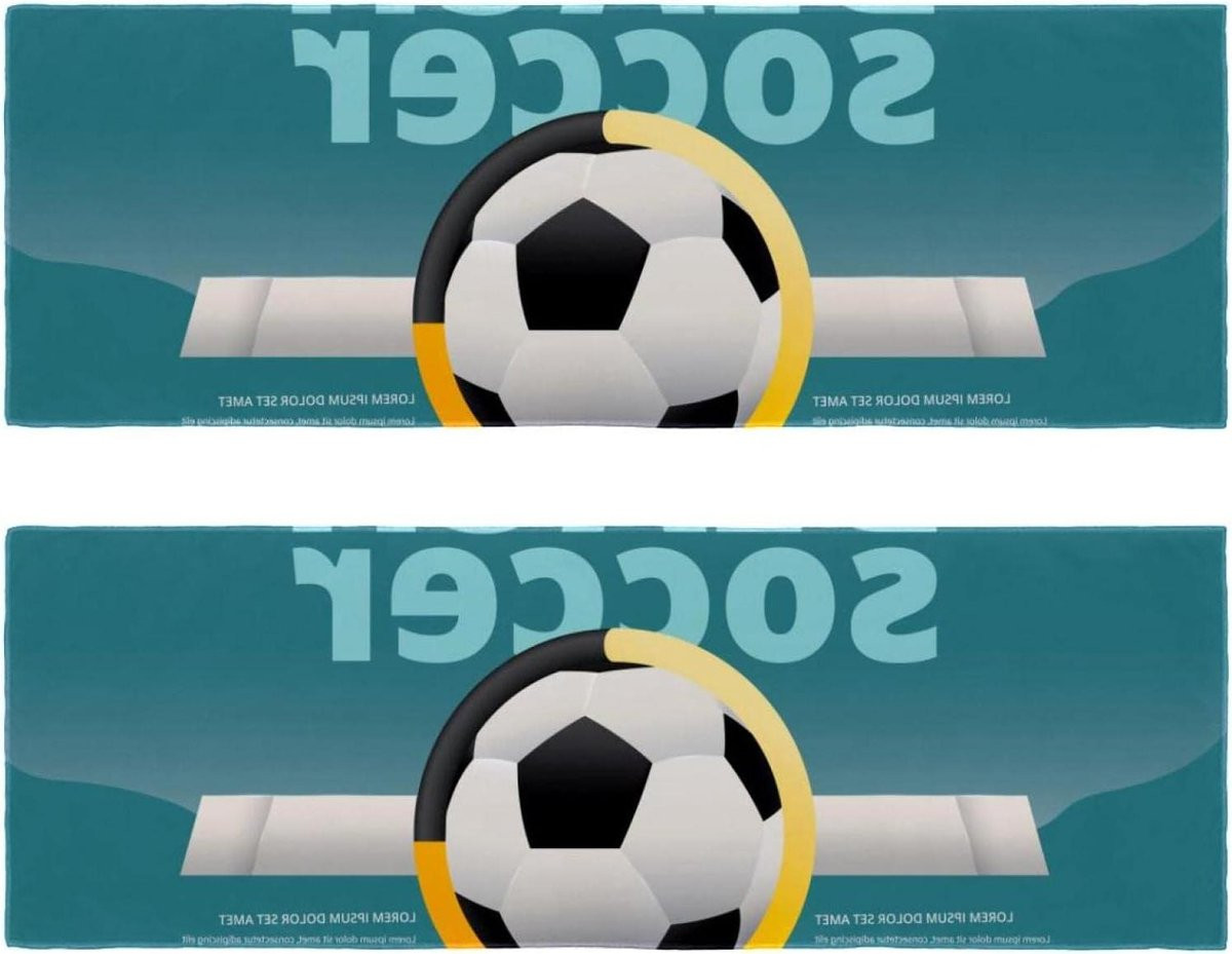 Set van 2 lichtgewicht en compacte microfiber sport- en reishanddoeken, meerkleurig