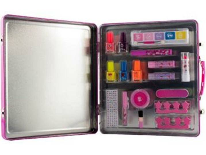 Create it! - Make-up Koffer Tin - Neon en Glitters - Roze