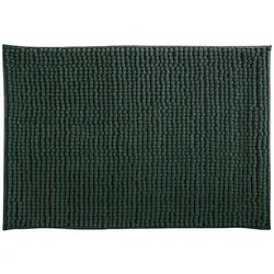 WellHome - Badezimmermatte aus Mikrofaser 60x90 cm in der Farbe Dunkelgrün - Oruga