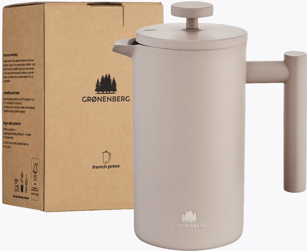 Grønenberg French Press 1l Earth inkl. Ersatz-Filter