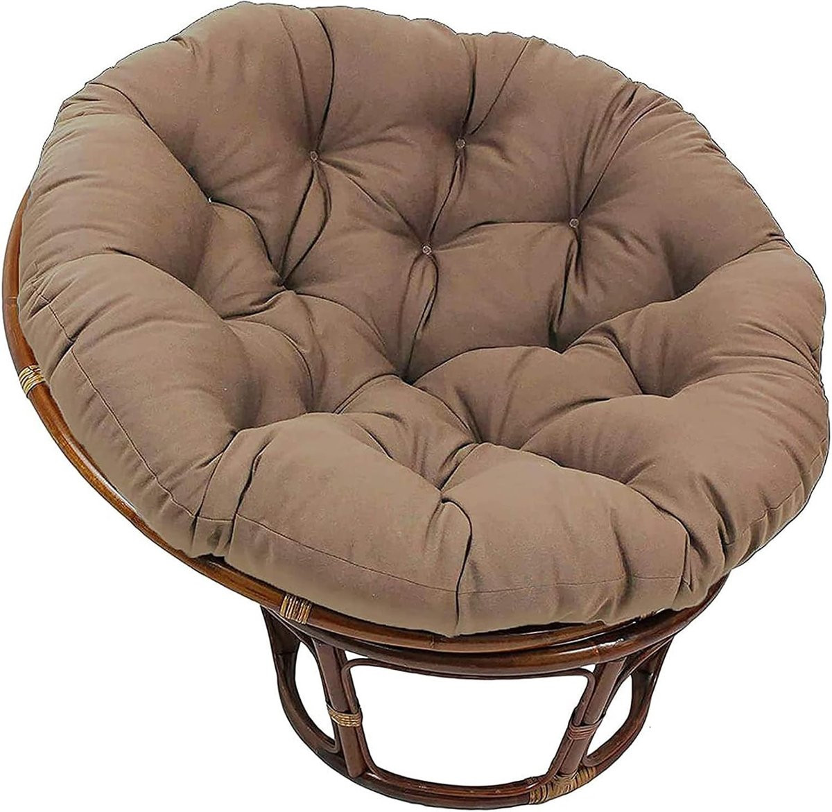 Rond Stoelkussen Kaki met Waterbestendige Hoes - 60 x 60 cm