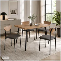HTI-Living, Essgruppe, Tischgruppe Enrico 5-teilig Artisaneiche (MDF)