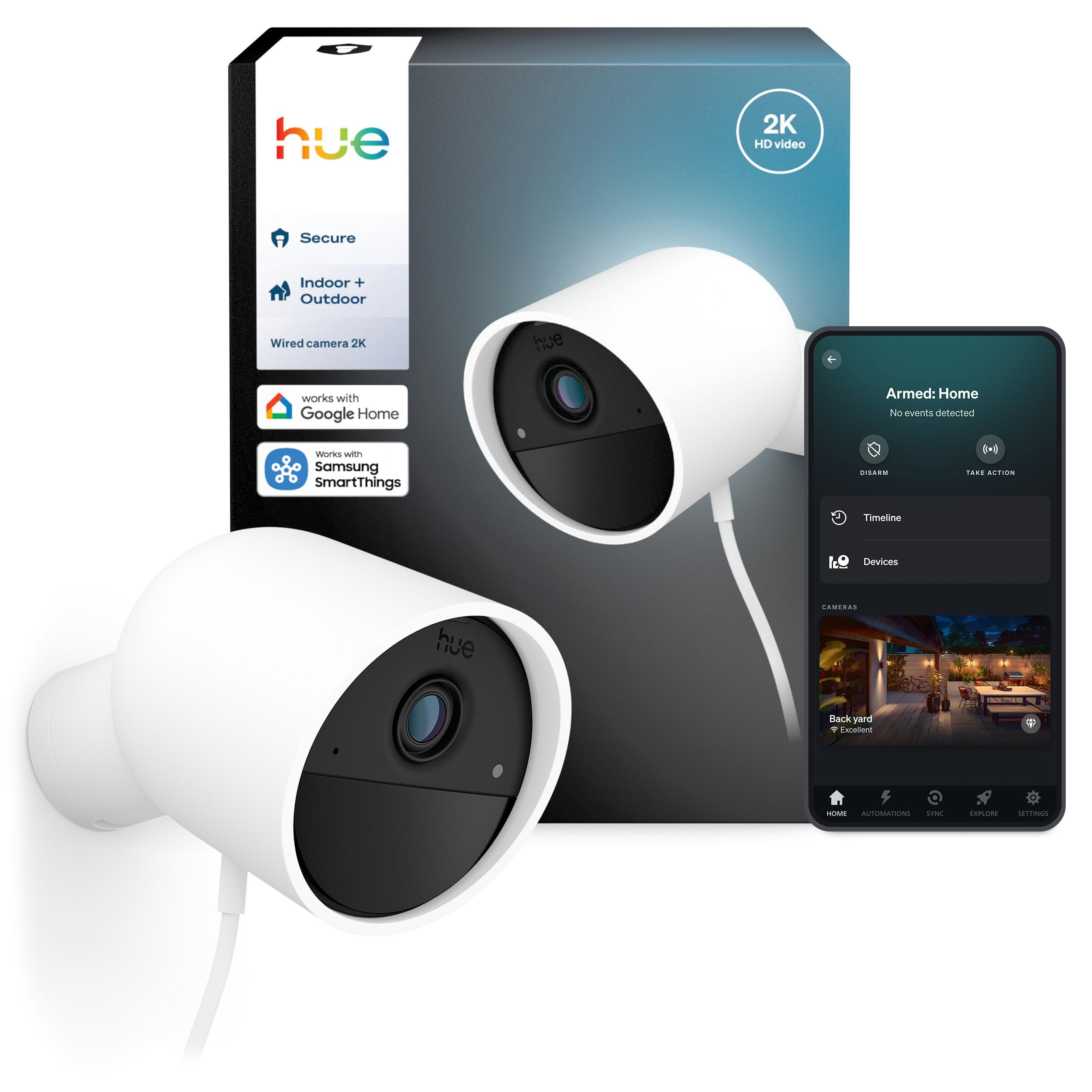 Philips Hue Secure kabelgebundene Kamera 2K-Videoauflösung weiß 04514000