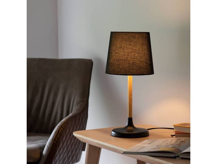 Lampe Nima 20 x 43 x 20cm Noir/Noir Fer / Tissu E14