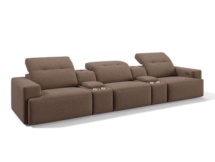 Stoff 3-Sitzer SORANO Kinosofa Relaxsofa 2 Stoffcouch Heim Kinosessel 3er