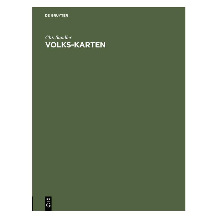 De Gruyter Sandler:Volks-Karten (Deutsch, Hardcover, Chr Sandler, Chr. Sandler) (67826619)