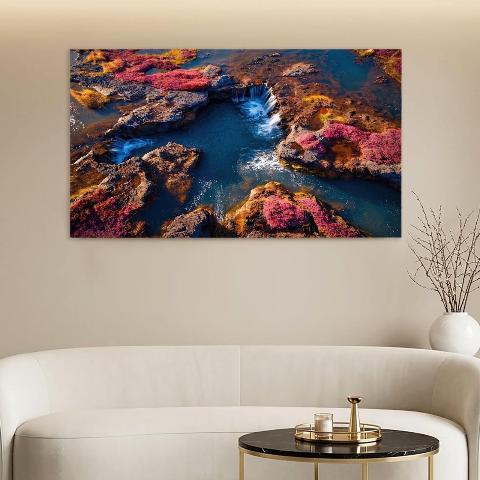 Canvasprint met landschapsfotografie voor wanddecoratie