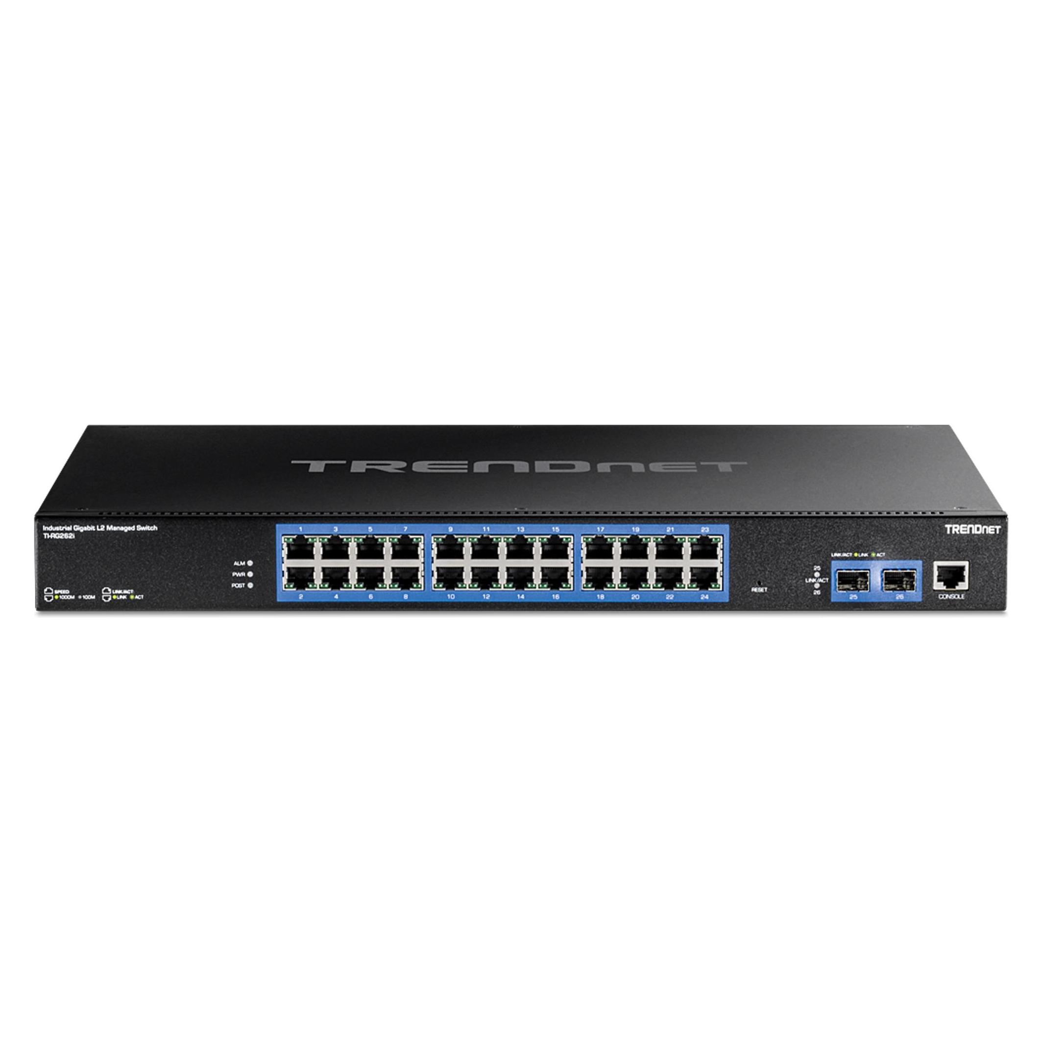 Trendnet 26-Port Industrial Gigabit L2 Managed Rackmount Switch (26 Ports) (TI-RG262I)