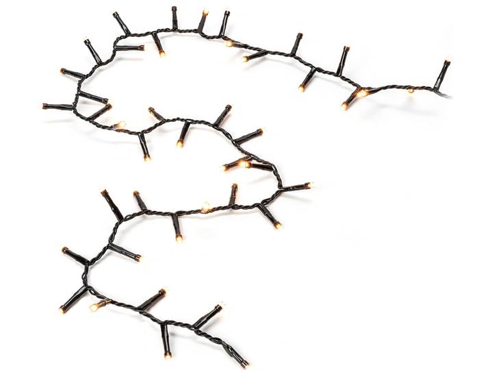 KONSTSMIDE LED-Lichterkette Weihnachtsdeko , Energieeffizienz: F, schwarz (schwarz, bernsteinfarben, schwarz), Dioden 600 Stk., Gesamtlänge 16,18m, Lichterketten, Micro LED Büschellichterkette Cluster, 600 bernsteinfarbene Dioden, LED-Lichterkette