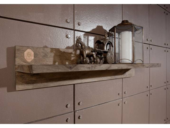 Étagère murale 98x25 Palissandre huilé Gris taupe NATURE GREY #0109