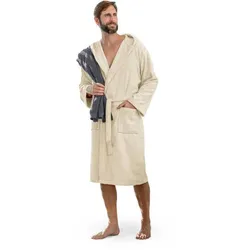 RHOMTUFT Bademantel Baronesse natur XL