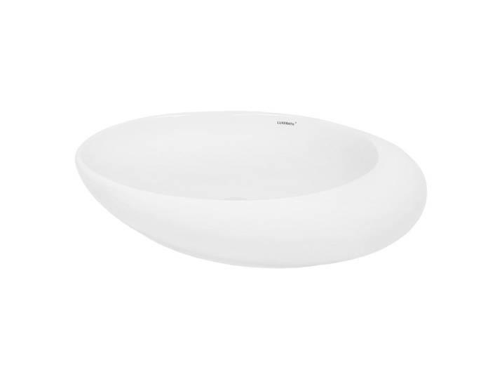 LuxeBath Waschbecken, Weiß, Keramik, 37.5x14.5x58.5 cm, Badezimmer, Waschbecken & Armaturen, Waschbecken