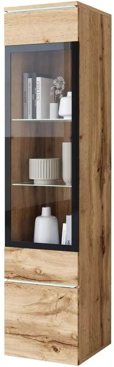 Höffner Vitrine  Vera ¦ holzfarben ¦ Maße (cm): B: 30 H: 130