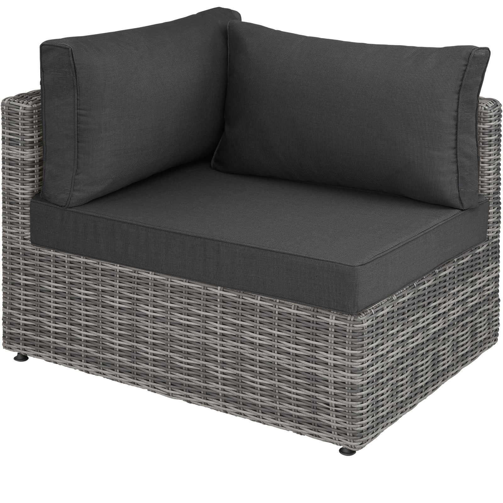 San Domino Rotanlounge met aluminium frame - lichtgrijs/donkergrijs