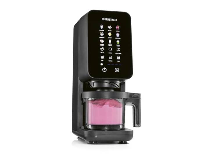 GOURMETmaxx SmoothUp Touch Machine à glace 700 W avec 9 programmes + fonction mixage Machine à crème glacée – Faites vous-même des granités et de la crème glacée