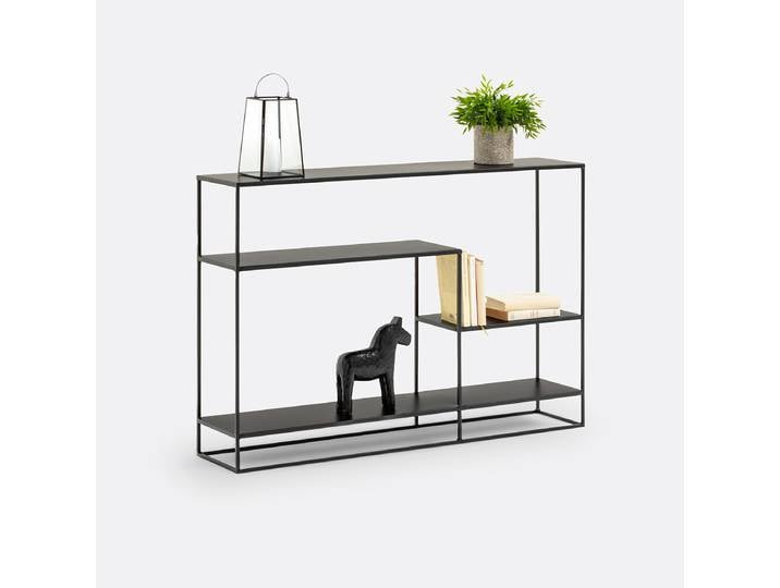 LA REDOUTE Console asymétrique métal acier, Miva Noir