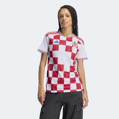 Fußballtrikot ADIDAS PERFORMANCE "KROATIEN 26 HEIMTRIKOT", Damen, Gr. M, rot (weiß), Obermaterial: 100% Polyester, Trikots Fußballtrikot, mit Climacool Technologie, schnell trocknendes Doubleknit-Material