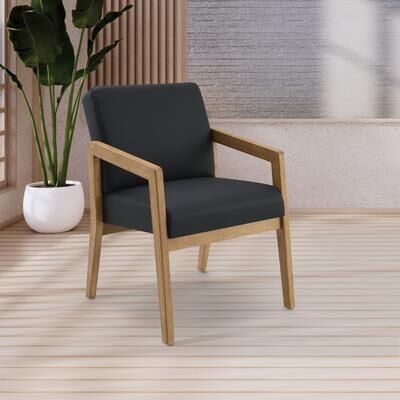 Office Star Products OSP Wood Guest Chair with Lumbar Support