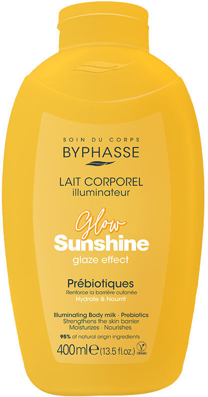 Byphasse Glow Sunshine leche corporal iluminadora con prebióticos 400 ml