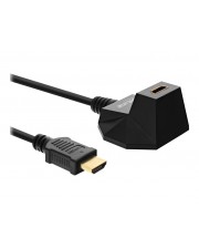 InLine HDMI mit Ethernet-Verlängerungskabel M bis W 1 m abgeschirmt Schwarz 4K Unterstützung (17531S)
