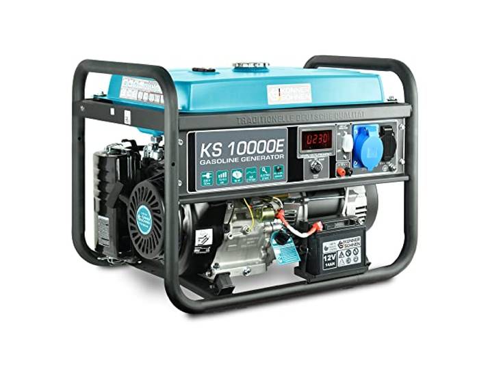 Könner&Söhnen KS 10000E Générateur essence 18 CV\, démarrage électrique groupe électrogène 4 temps essence cuivre\, régulateur de tension automatique\, écran\, 1x16A\, 1x32A (230V)\, pro\, alimentation