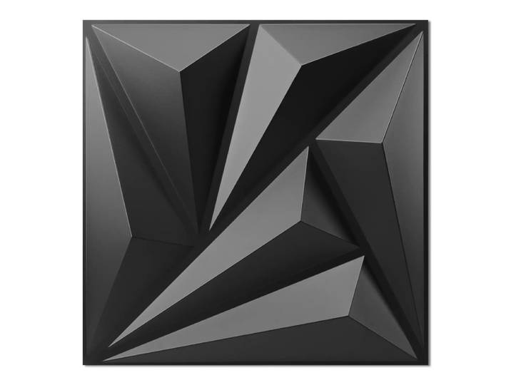 Art3d Panneaux muraux 3D en PVC Premium – Carrelages texturés modernes pour la décoration intérieure et de bureau (30 x 30 cm, Noir, Lot de 20)