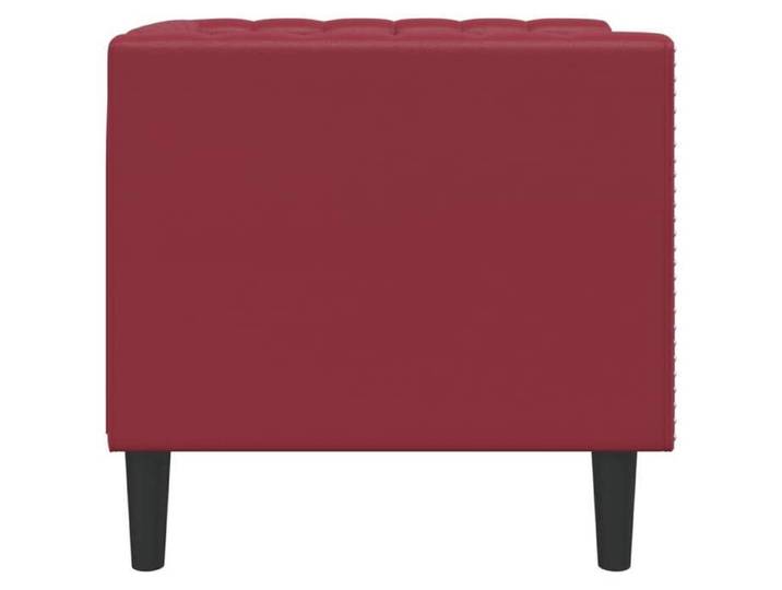 Fauteuil Chesterfield rouge bordeaux similicuir_2 ans garantie_53362