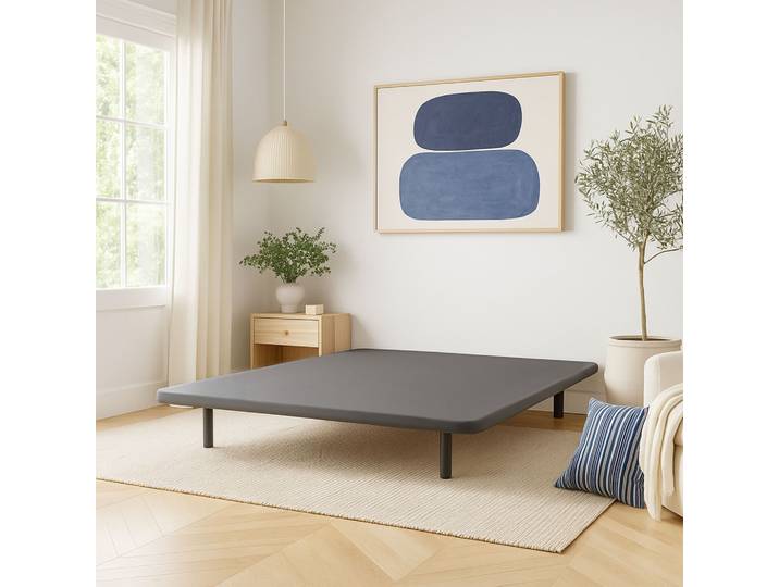 Cache-sommier 160x200 anthracite jersey pour cadre à lattes