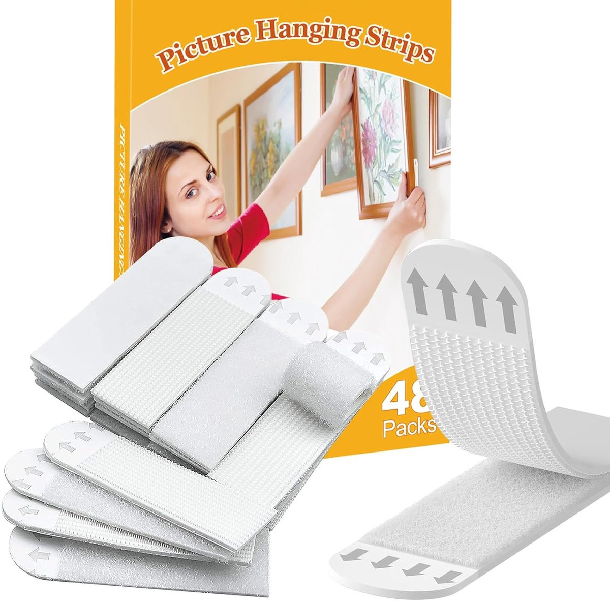 Wit Foto Ophangstrips - Muurklevende Bevestiging voor Decoratie - 94 cm Lang