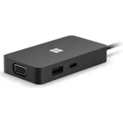 Microsoft Surface USB-C Travel Hub for business, Dockingstation + USB Hub, Schwarz