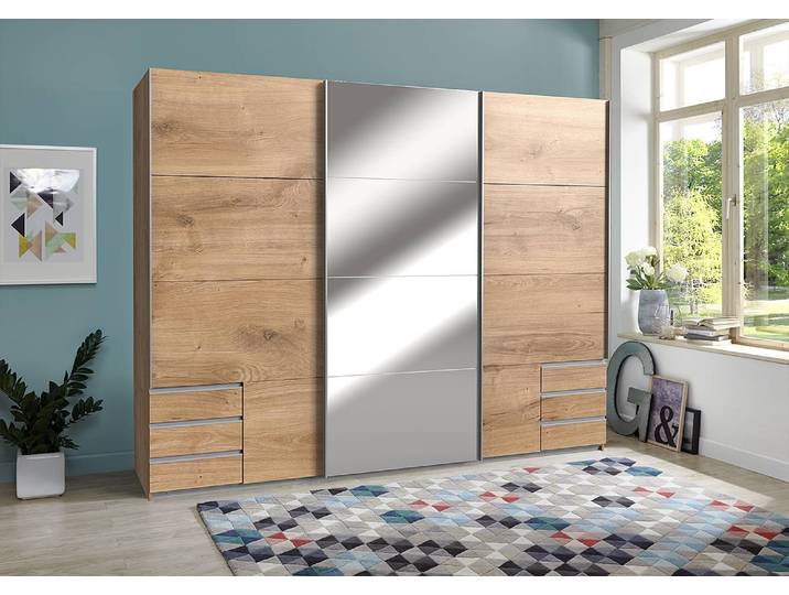 Schwebetürenschrank Seattle 270cm Braun/Plankeneiche Dekor