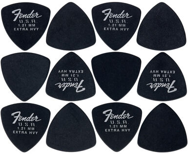 Fender 346 Dura-Tone Picks BLK Noir
