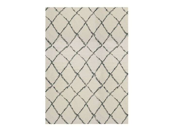 Tapis en coton losanges naturel-noir 190x290