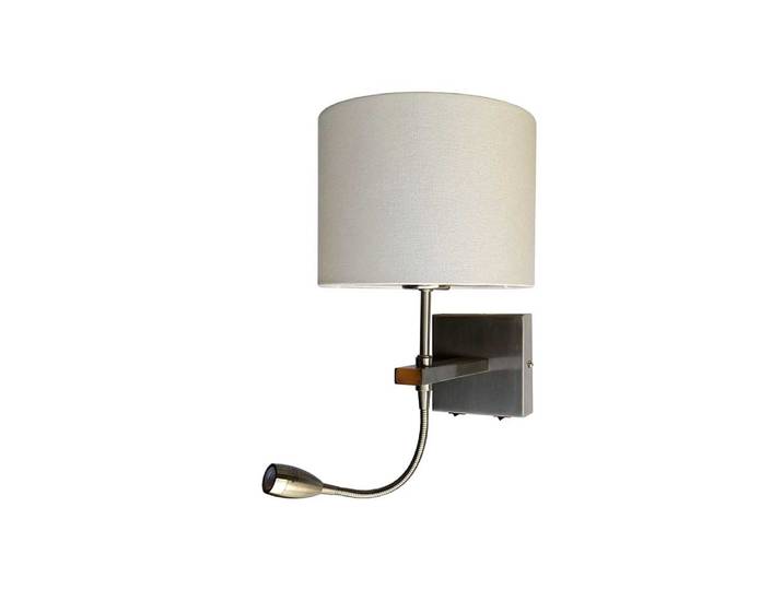 Artdelight Wandlamp Quad incl. kap Ø 20 cm mat chroom