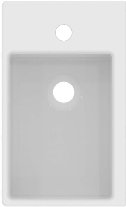 Ideal Standard Handwaschbecken K0817MA 45x27x13cm, Hahnlochbank links, ohne Überlauf, weiß Ideal Plus