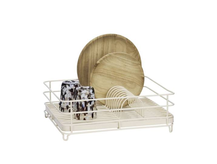 Egouttoir à vaisselle métal crème 33x41