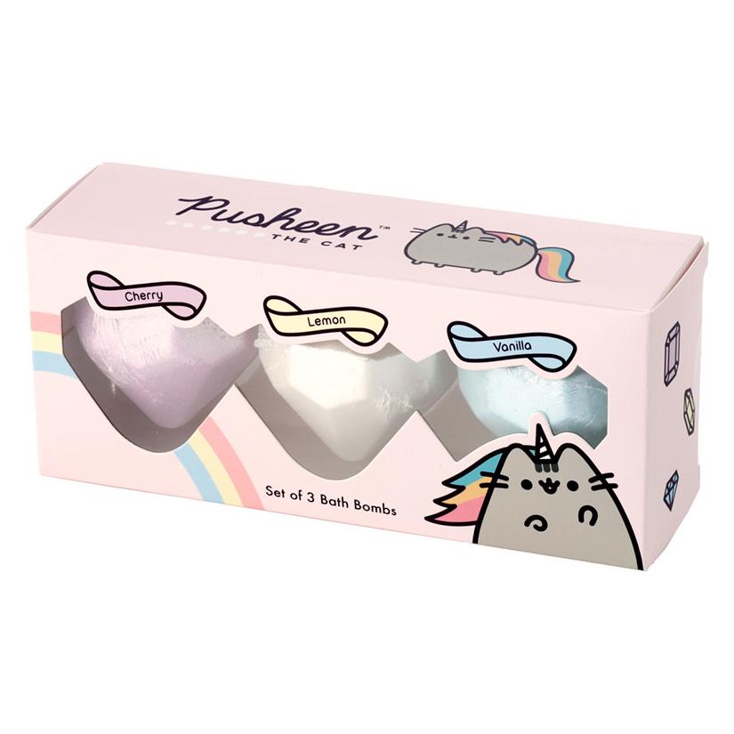 Puckator Pusheen die Katze Badebomben 3er-Set - Fruchtige Düfte (Badekugeln) (23649797)