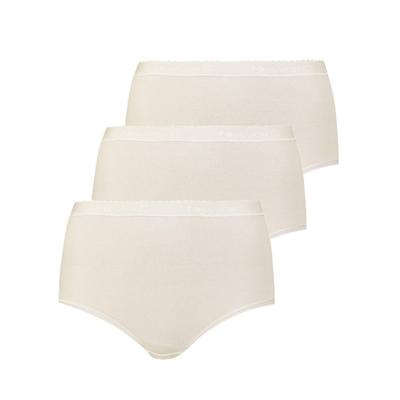 Taillenslip NINA VON C. "3er Pack Damen Taillenslip Slipboutique", Damen, Gr. 40, beige (champagner), Obermaterial: 100% Baumwolle CO., Unterhosen Taillenslip
