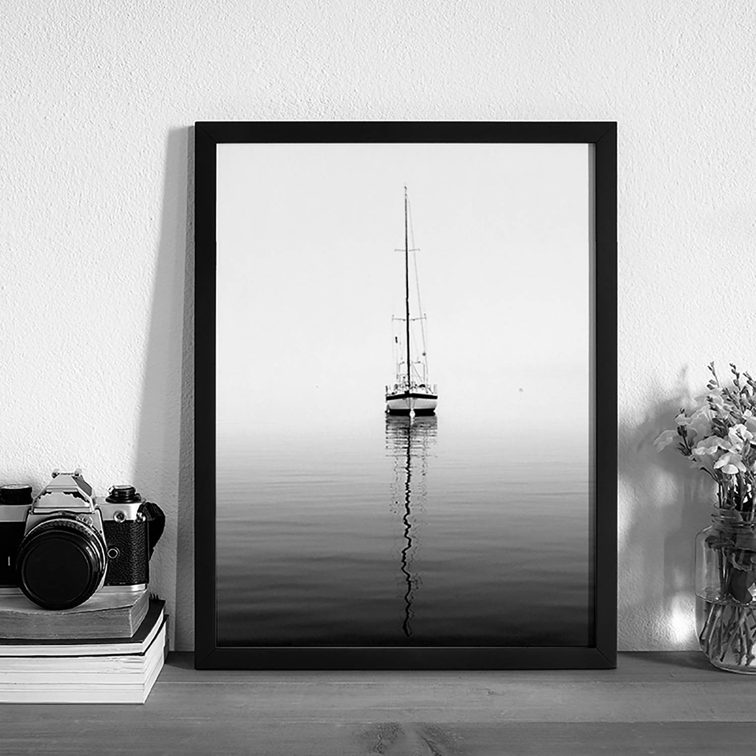 home24 Solitude Frame, gelakt massief beukenhout met plexiglas, multicolor, 32 x 42 cm