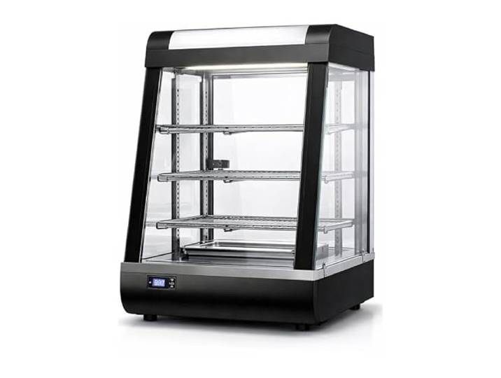 Vitrine Chauffante Professionnelle 3 Niveaux – 1000 W – Compacte – Idéale Snacks & Boulangeries