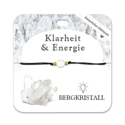 Bergkristall Armband mit 1 Edelsteinperle