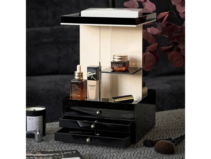 Présentoir Rotatif en Acrylique pour Cosmétiques, Accessoire pour Soins de la Peau, sexuellement, Vanité