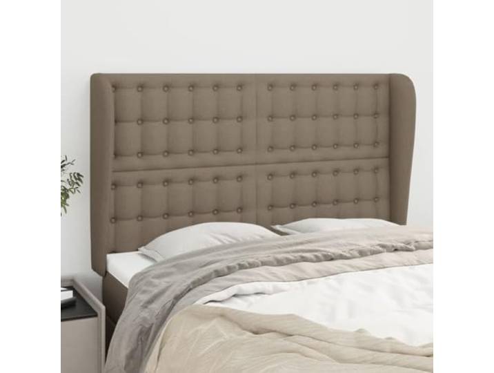 KTHLBRH Ohr-Kopfteil aus Stoff, Taupe, klassisches Design, elegantes Design, verstellbare Rückenunterstützung, höhenverstellbar, widerstandsfähiges Material, atmungsaktiv, stabile Struktur, Beine