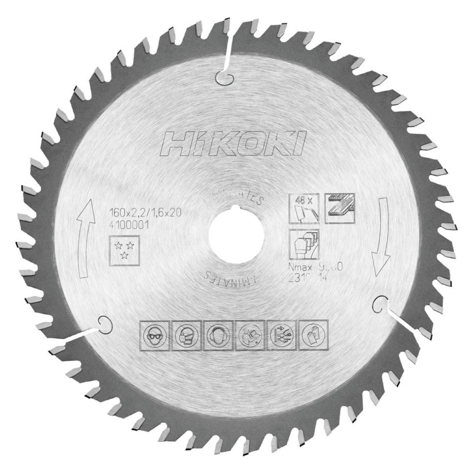 Hikoki Zubehör 4100001 HM-Sägeblatt Laminat 160x20 T48 trapezförmig/flacher Zahn (73084808)