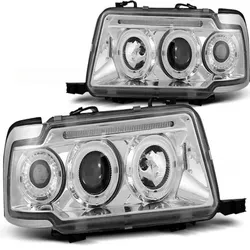 Scheinwerfer Angel Eyes passend für Audi 80 B4 1991–1996 Chrom